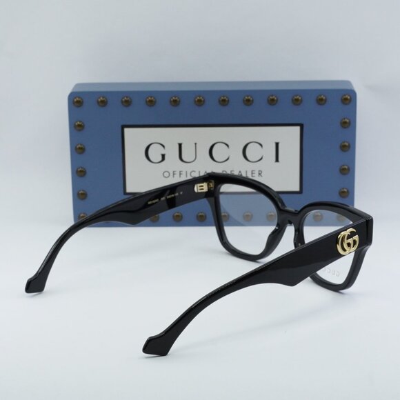 Gucci GG1424O 005 Cat Eye Eyeglasses - Black 54mm - Picture 9 of 10